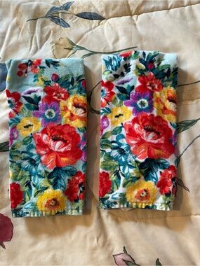 Vibrant Floral hand towels